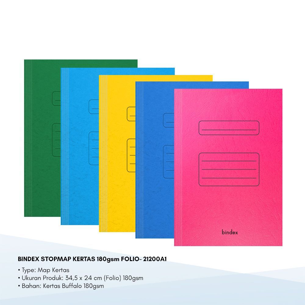 

Bindex Stop Map Kertas Folio Tebal 180 Gsm (Pak)