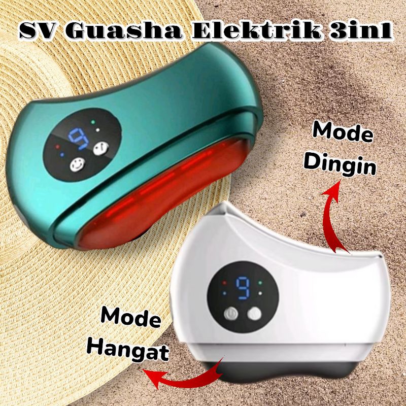 GUASHA ELEKTRIK 3 IN 1 ALAT PIJAT WAJAH ELEKTRIK TOTOK WAJAH ALAT PEGENCANG WAJAH  BEAUTY TOOL MASSA