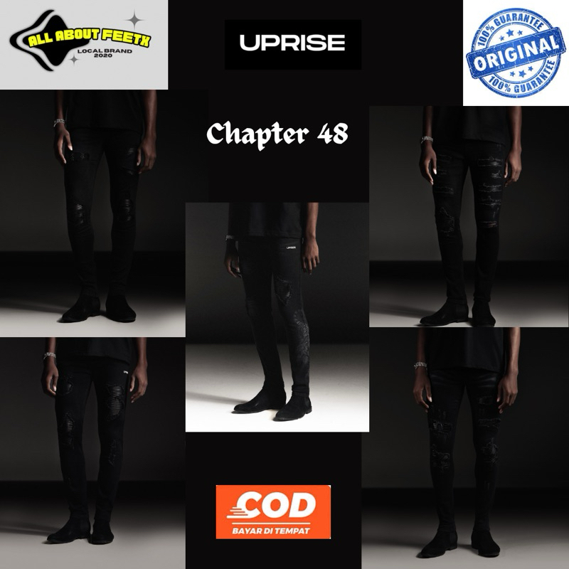 [ ORIGINAL 100% ] UPRISE CHAPTER 48 LEGEND LEATHER/DIAMOND BOLD/BLACK MAMBA/CROCO/TIGER BIKER LIMITI