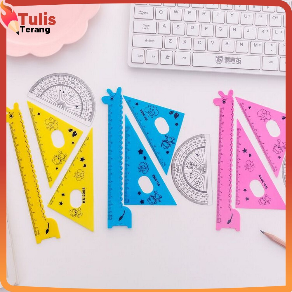 

Penggaris Matematika Plastik 15cm Set Isi 4 Alat Tulis Sekolah Karakter Motif Jerapah / Set Pengaris Garisan 15cm / Ruler Set Tulis Terang A66