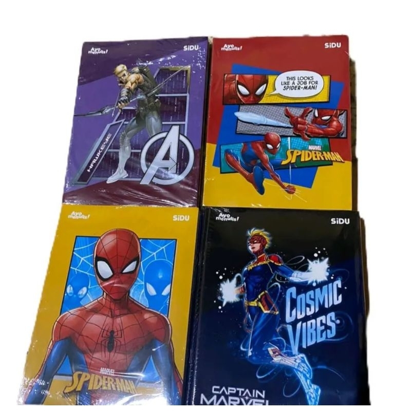 

isi 1 pack 10 pcs buku tulis isi 38 lembar buku tulis sidu marvel