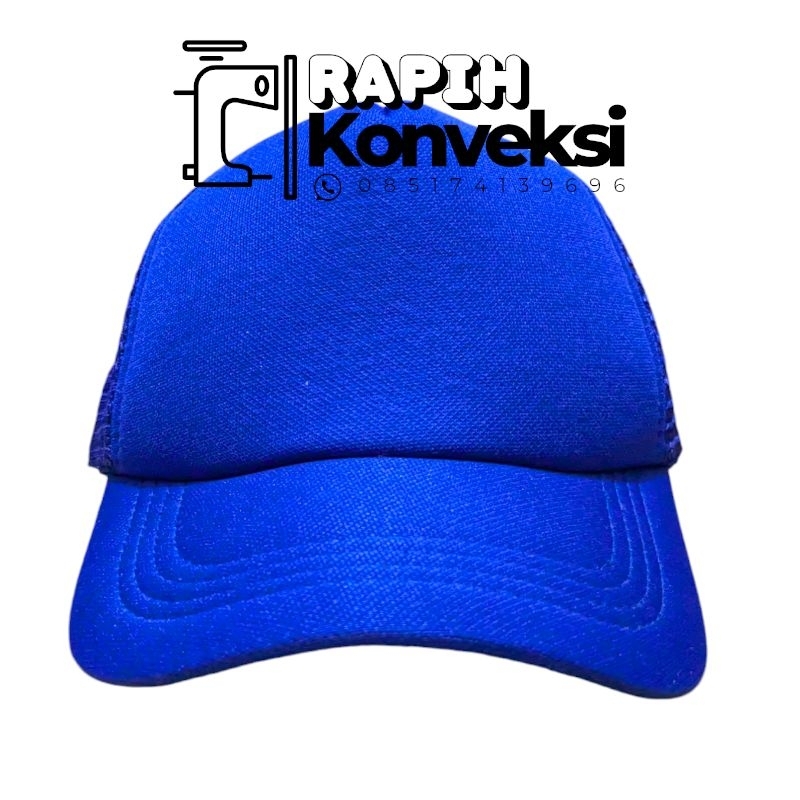TOPI JARING POLOS TOPI JALA POLOS BIRU