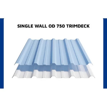 Atap upvc DR Shield OD750 single layer Trimdeck/mtr/DR Shield singlewall OD750