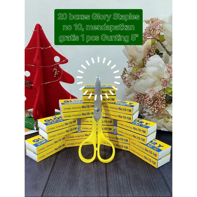

20 pak glory isi staples no 10 hadiah GUNTING