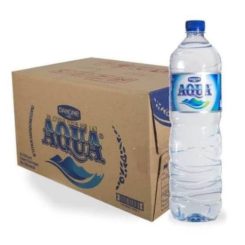 

Aqua 1500ml isi 12 pcs air mineral aqua 1.5liter