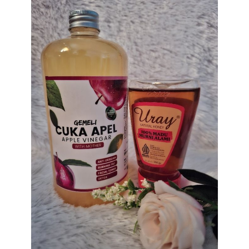 

CUKA APEL 500 ML + MADU URAY 150 GR