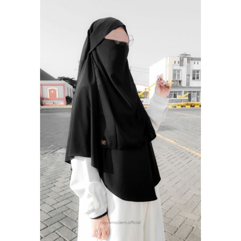 al aqsa niqab by royya moslem / flap niqab / long yaman poni flap