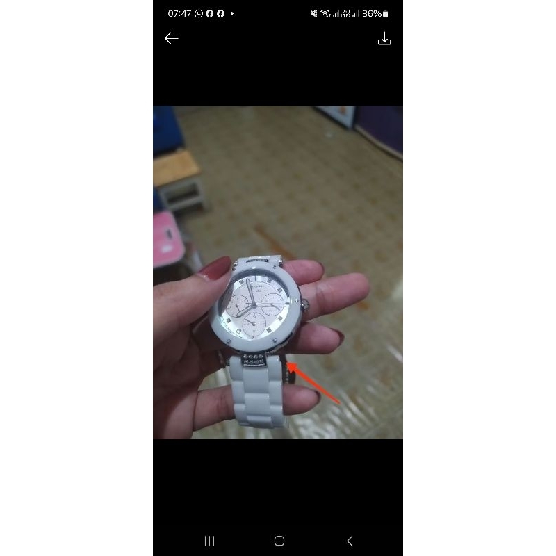 mur Baut Pen Pengait Rantai Jam Ceramic Alexandre Christie AC2439 AC 2439 Original