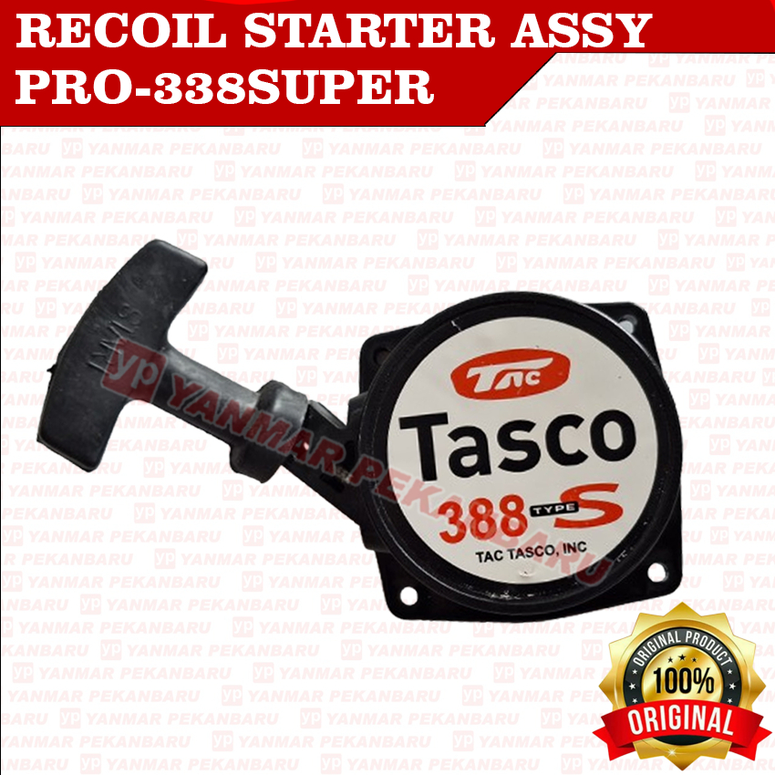Recoil Starter Assy Cap Engkol Tarikan Engkol 4 lubang mesin Rumput Pro Tanaka 338 388 Super