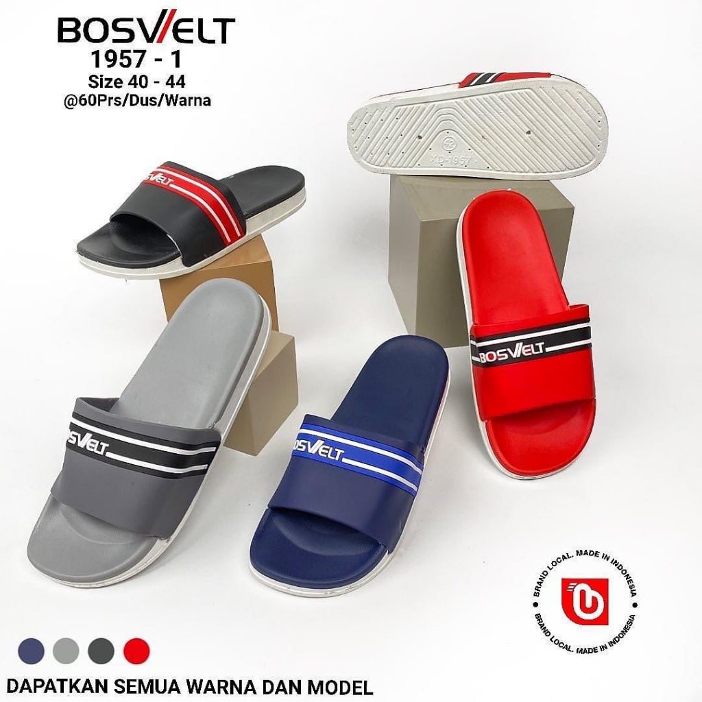 Sandal Pria BOSVELT Footwear Premium 1957 -1 Sandal Kokop Pria Import