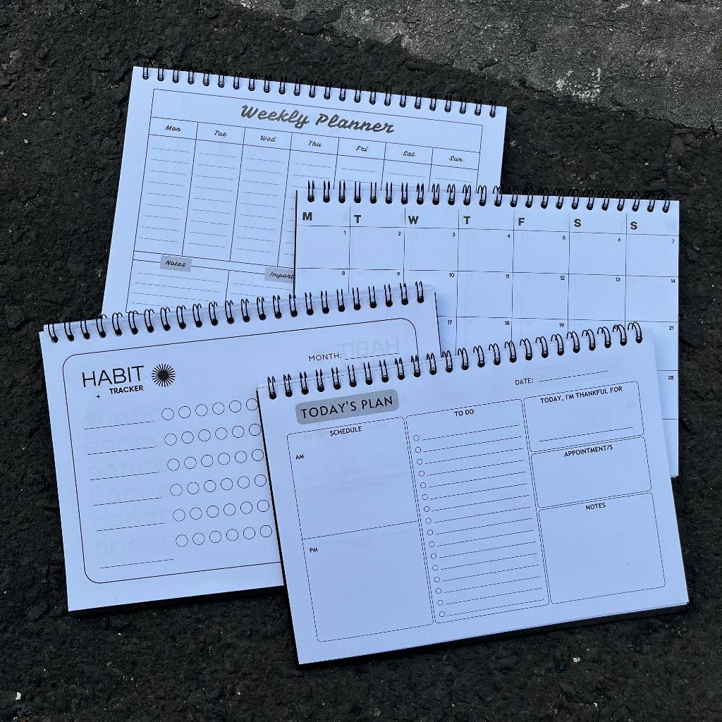 

[ TOOKE ] Planner Harian / Agenda / Notebook / Journal / Weekly / Daily / table to-do-list Kraft Cover Spiral