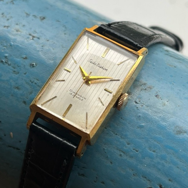 Seiko Fashion Tank Manual Winding Gold Plated SOLD