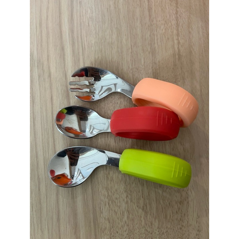 sendok bengkok mpasi second preloved spoon set baby