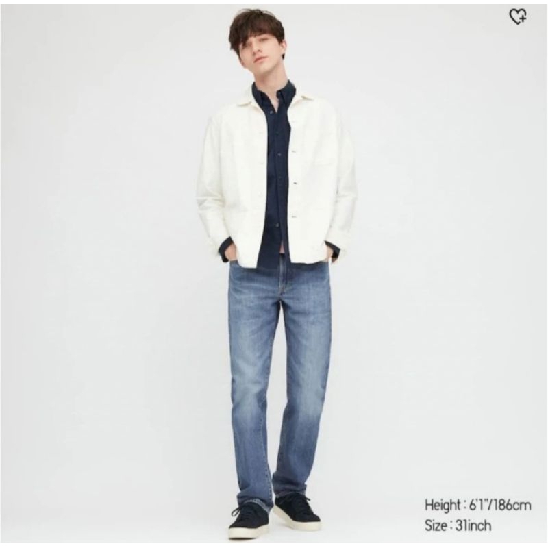 Celana Panjang Pria Uniqlo Classic Fit Jeans Original