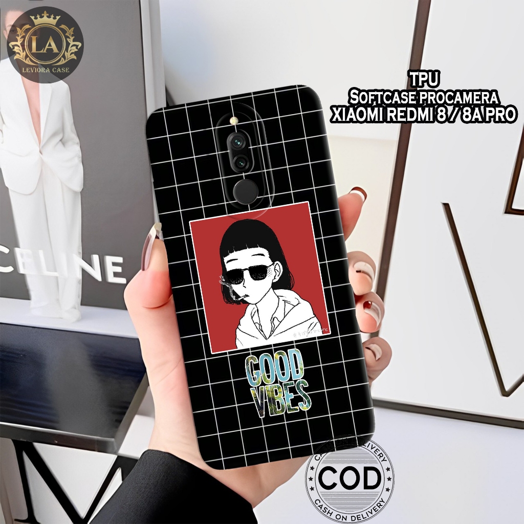 XIAOMI REDMI 8/8A PRO - Leviora Case - Fashion Case Hitam - Softcase XIAOMI REDMI 8/8A PRO- Case Pro