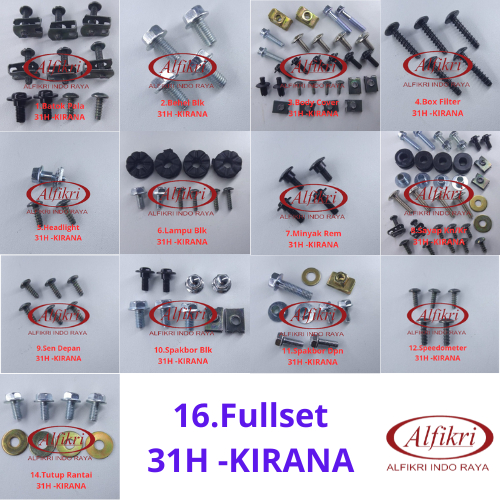 31. Kirana Full Body / Baud Honda Kirana Full Set / Baut Baud Honda Kirana Fullset Fullbody 1Set
