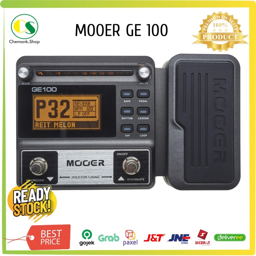 Efek Gitar MOOER GE 100 / GE100 / GE-100/ Guitar Pedal Effects Processor