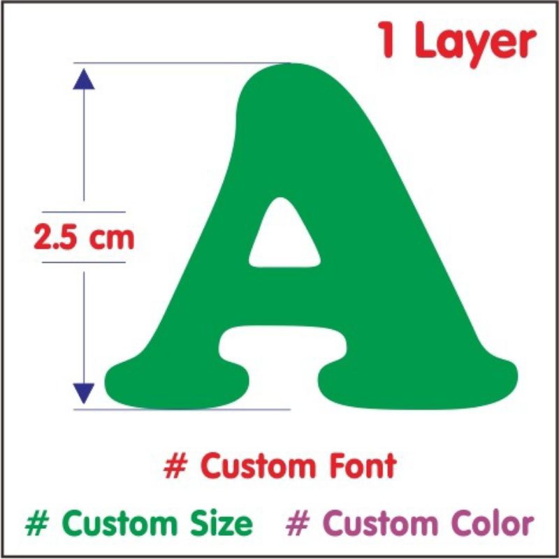 Huruf Abjad Flanel 2,5cm Pola Huruf Abjad Kain Flanel Serbaguna