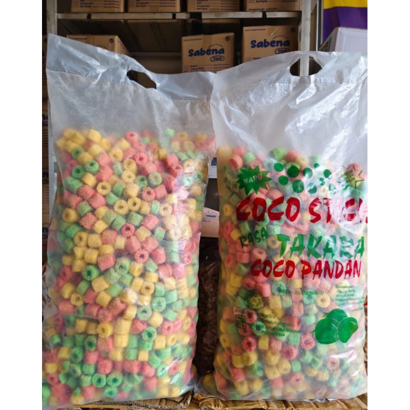 

Coco Stik Coco Pandan / Cikbul Mix / Cikbul / Snack / Cemilan / Momogi / 250gr / 500gr / 1kg / 1,5kg