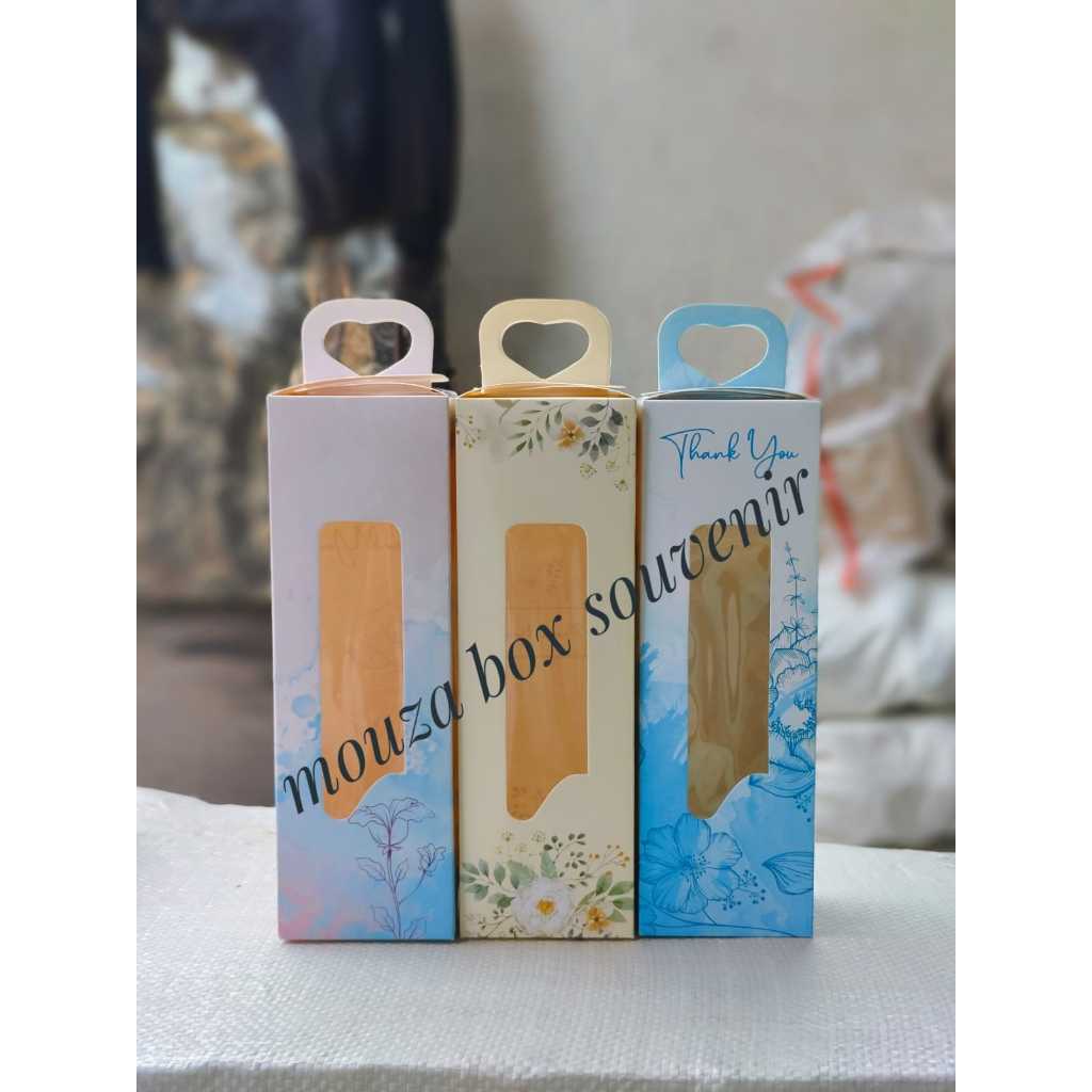 

100Pcs Box botol motif tenteng bahan invory