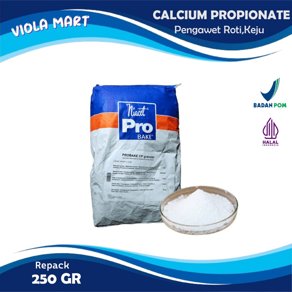 

CALCIUM PROPIONATE / Kalsium Propionat (Pengawet Roti,Keju) {Tersedia Harga Grosir}