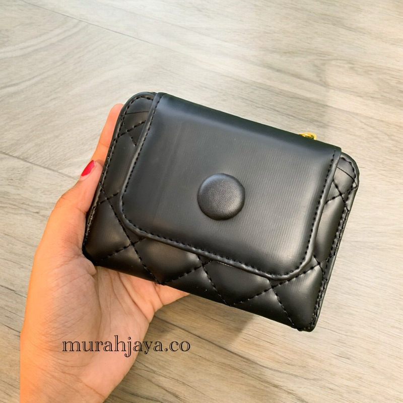 Dompet wanita kancing lipat kekinian dompet mewah simple