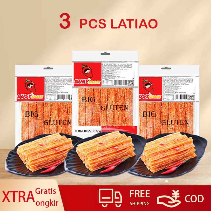 

Busy Snack - [3 pcs][HALAL] Gluten Snack High Protein | Camilan Makanan Ringan Tinggi Protein | Latiao HalalGluten Besar