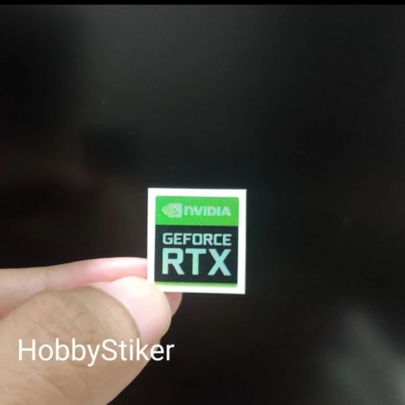 Stiker nvidia rtx kotak custom efek hologram untuk pc laptop