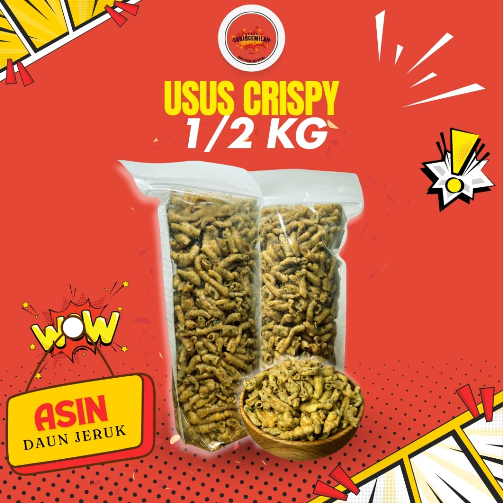 

wiw Keripik Usus Ayam Crispy Pedas Daun Jeruk 1/2kg