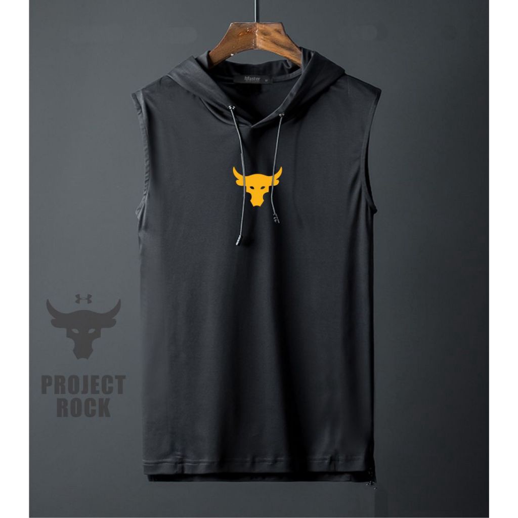 Rompi Hoodie Pria Manset Olahraga Stretch SLIM FIT