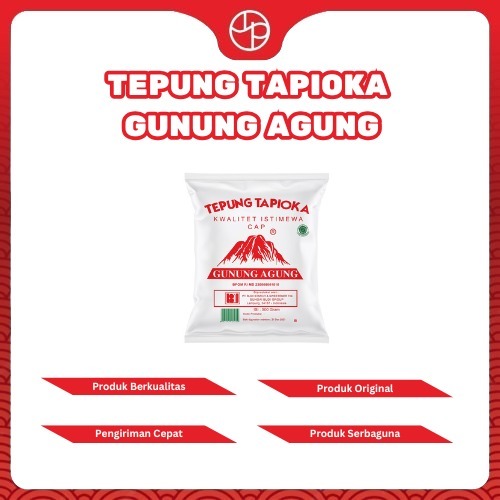 

Tepung Tapioka Gunung Agung Tapioka Berkualitas Tinggi Kemasan 500gr
