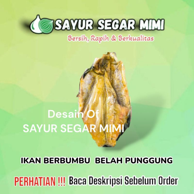 

Ikan (Belah Punggung) BerBumbu Siap Panggang | Siap Bakar - Sayur Segar Mimi