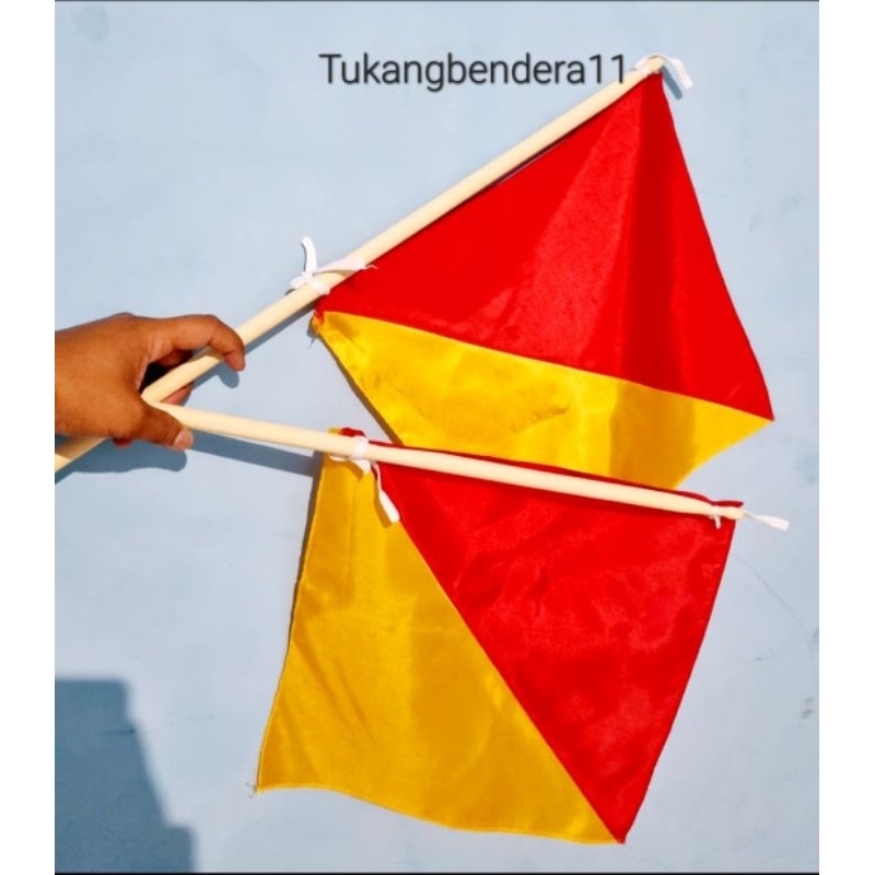 

Bendera & Stik Simaphore Pramuka || Bendera 35x35cm & stik 60cm