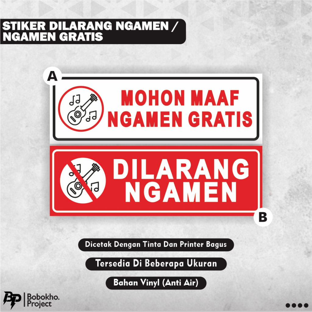 

Stiker Dilarang Ngamen / Stiker Pengamen dilarang Masuk / Sticker Ngamen Gratis