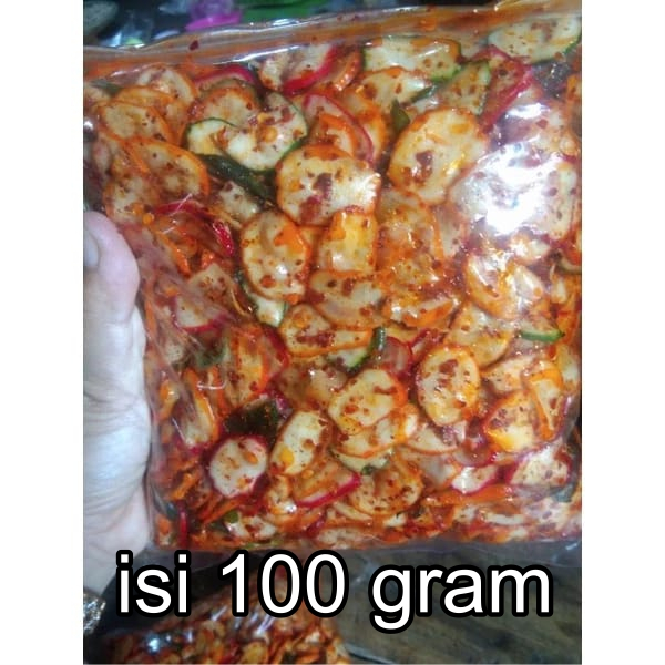 

kerupuk bawang Seblak pedas bumbu basah 100 Gram - Snack Makanan Ringan - Food