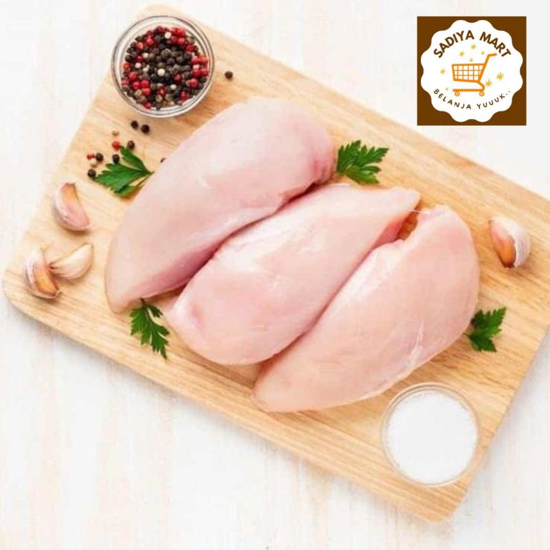

Fillet dada ayam tanpa tulang boneless dan kulit 500 gram, 1 kg