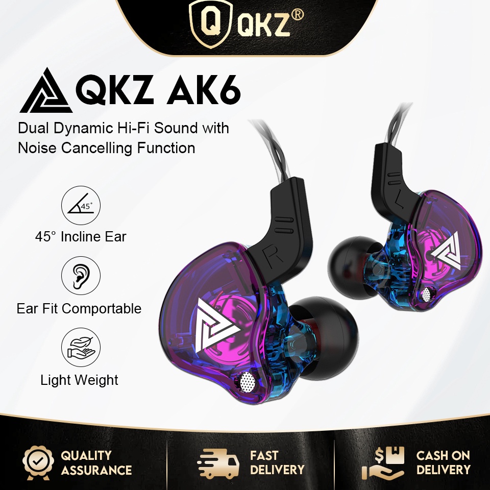 Recomended QKZ AK6 AK6 Pro di Earphone HiFi Audiophile Subwoofer headphone dengan Mic Hi Res kabel d