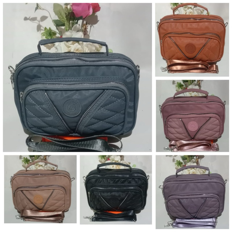 708|Tas Selempang Bahu Wanita Bordir 4 Ruang|Tas viral|Tas Kekinian