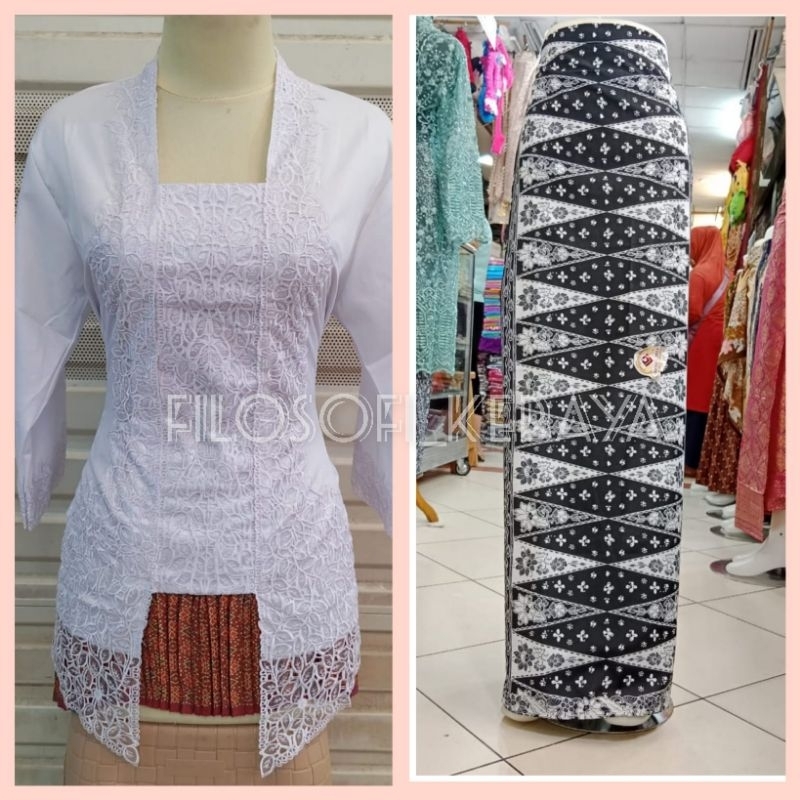 Filosofi kebaya kutu baru moderen // set kebaya encim model kutu baru bahan katun bordir // kebaya k