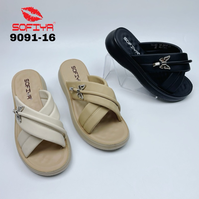SOFIYA IMPORT 9091 16 SENDAL WEDGES WANITA KOREA