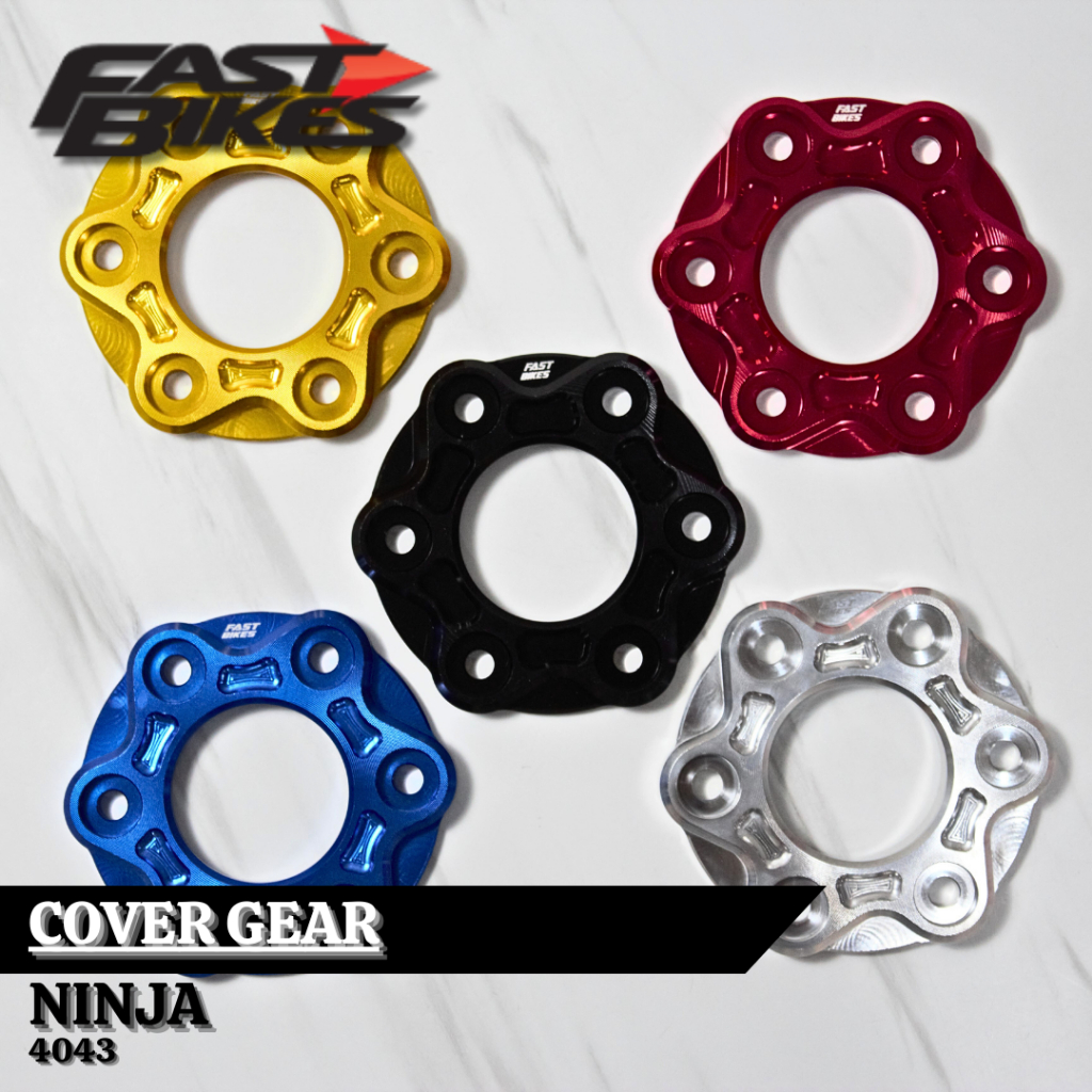 Cover Gear Ninja Fastbikes Cover Gear Variasi Cnc Kawasaki Ninja 150 R / RR Cover Gear Belakang Cnc