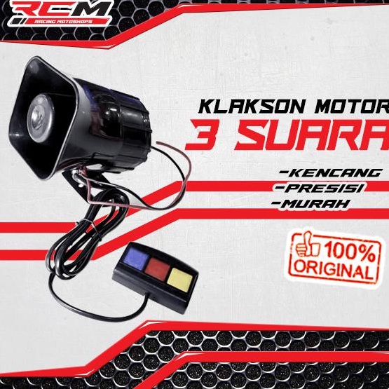 Super Premium Klakson Motor 3 Suara Klakson Telolet ECHO UNIVERSAL SEMUA MOTOR RC