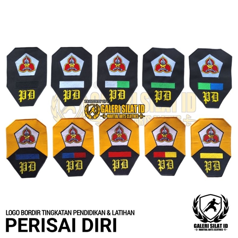 Bet Tingkatan Siswa Perisai Diri - Logo / Lambang Dada Tingkatan Latihan / Materi Pencak Silat Peris