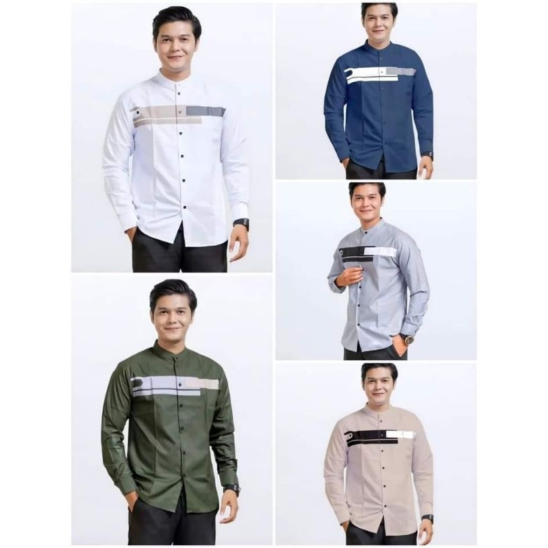 Baju Koko pria yordan dewasa model azahir sragam Hadroh