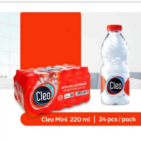 

Cleo Smart 220 ML | Cleo Mini | Cleo Botol Kecil | Per Pack Isi 24 x 220 ML