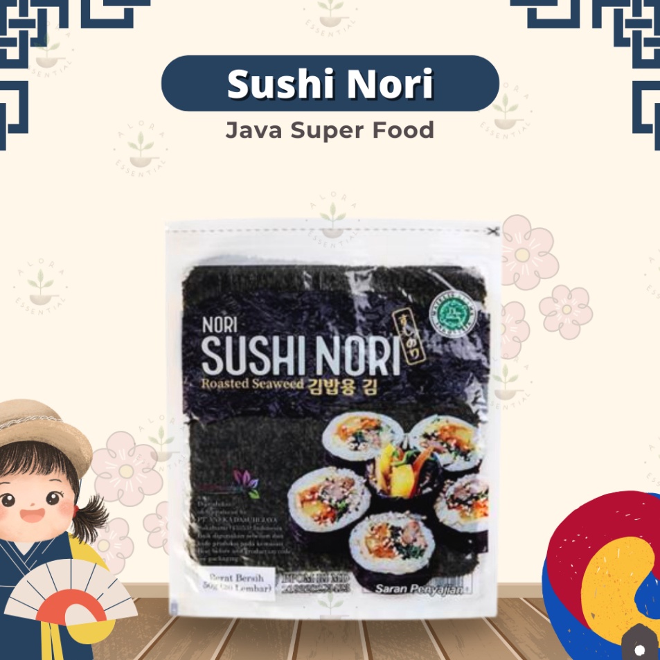 

Restock JAVA Sushi Nori 1 5 Lembar Rumput Laut Kering 1 5 Lembar Halal