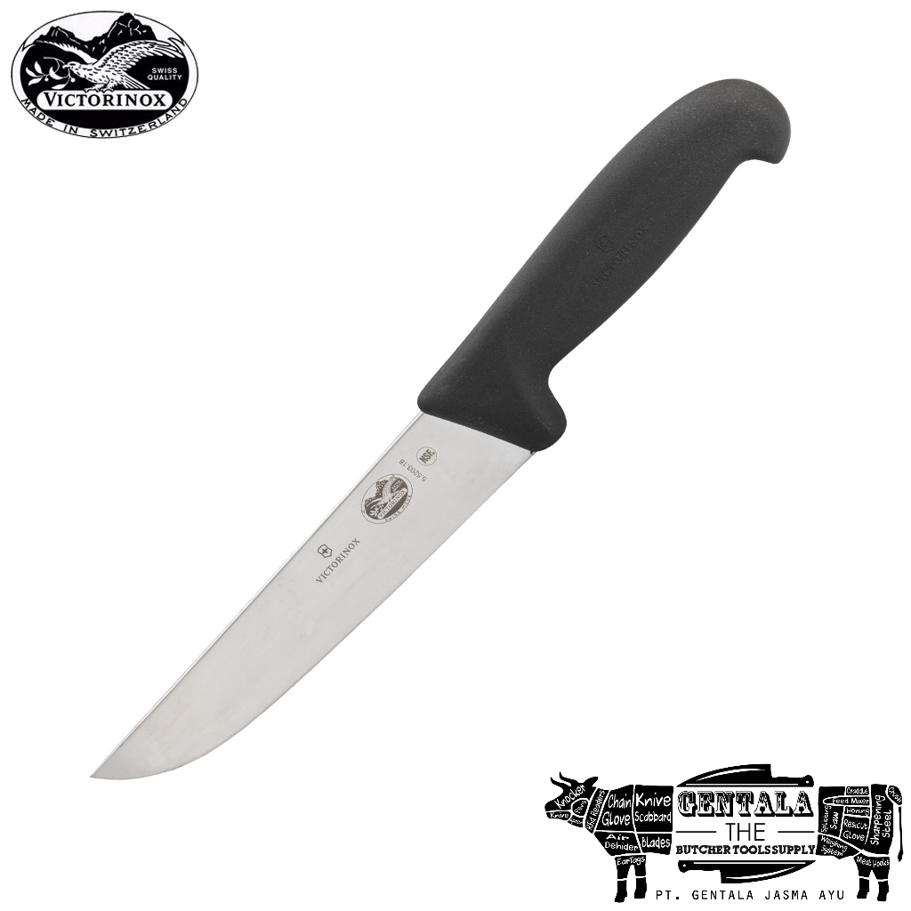 Pisau Butcher/Sembelih Victorinox 18cm Straight, Fibrox
