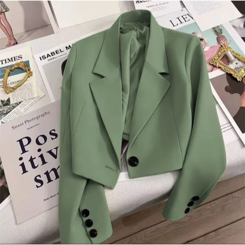 crop blazer wanita /blazer wanita Korea stayle