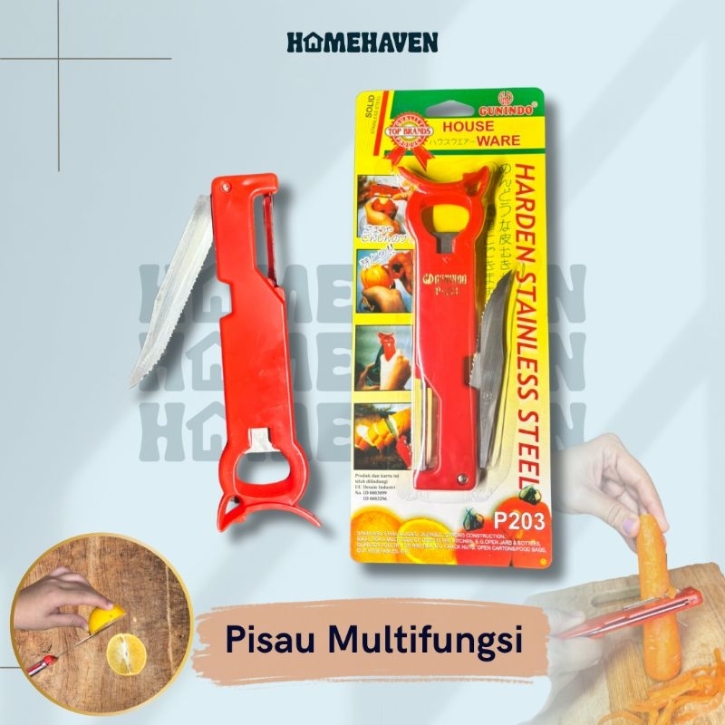 Peeler Gunindo P-203 pisau serbaguna Original