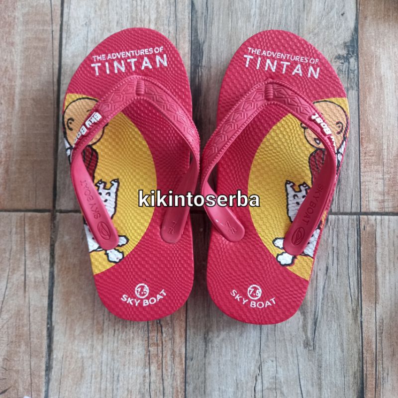 sandal jepit anak sky boat motif boneka sandal anak cewek dan cowok